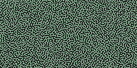 Abstract Reaction-diffusion Turing pattern natural texture green gradient color scheme. Linear design with biological algorithm psychedelic background. Reaction-diffusion or truing patter