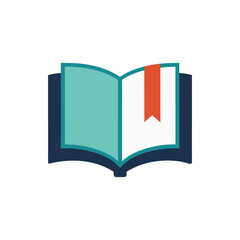 Open Book with Bookmark isolated on transparent background