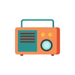 Retro Radio isolated on transparent background