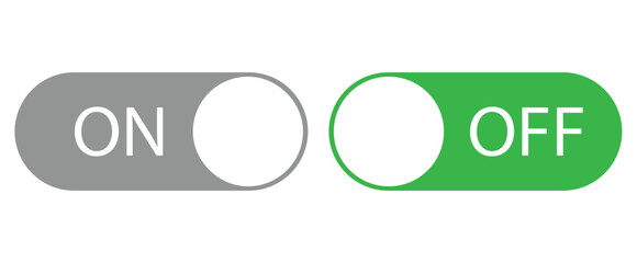 Toggle switch symbol. Vector Illustration. On and Off button