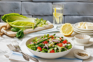 Green Bean Tomato Romaine lettuce Cheese Salad