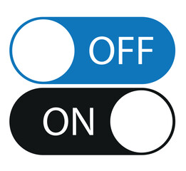 Toggle switch symbol. Vector Illustration. On and Off button