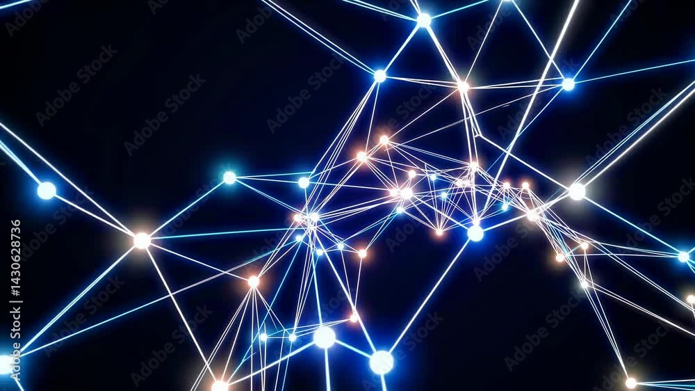 Poster intricate glowing plexus network dynamically transforming, revealing complex interconnected digital 