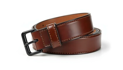 leather belt isolated on a white background