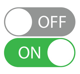 Toggle switch symbol. Vector Illustration. On and Off button