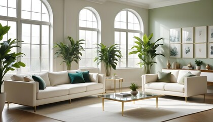 interior modern design room 3d