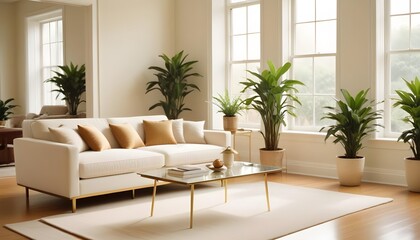 interior modern design room 3d