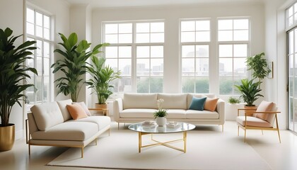 interior modern design room 3d