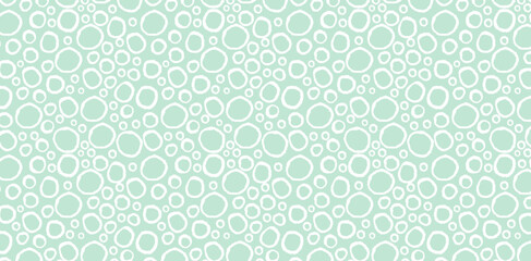 White Hand Drawn Polka Dot Pattern, Mint Green Background, Abstract Design