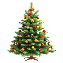 Crismistmas green tree Vactor illustration