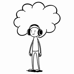 Obraz premium cartoon stickmen with empty speech bubbles. Vector Art 