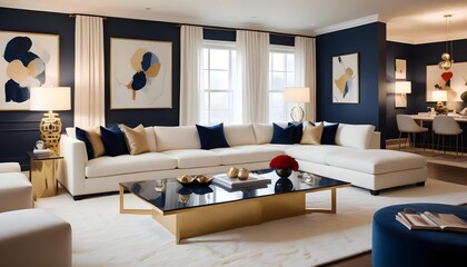 interior modern design room 3d