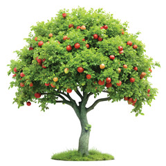 Apple tree Vactor illustration with white background 