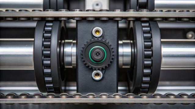 intricate design of machinery showcases essential belts and gears working in harmony to drive performance