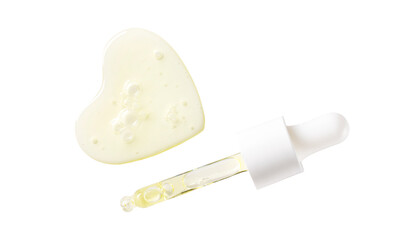 pipette drop of serum test gel serum on a transparent background