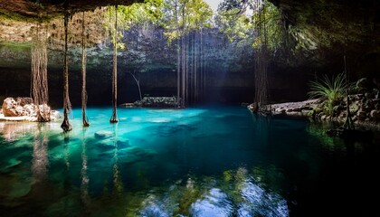 Naklejka premium fresh water at cenote