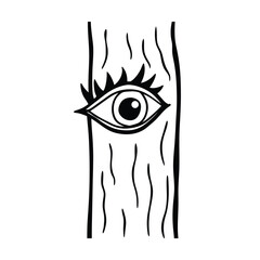 eye in bark