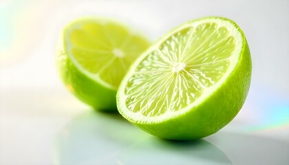 lime citrus fruit isolated on white background
