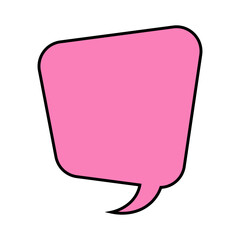 Fototapeta premium Speech Bubble Vector Illustration with Cartoon Design. 