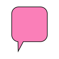 Naklejka premium Speech Bubble Vector Illustration with Cartoon Design. 