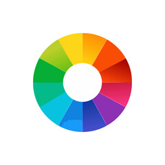 Fototapeta premium Color Wheel in Pride Palette isolated on transparent background