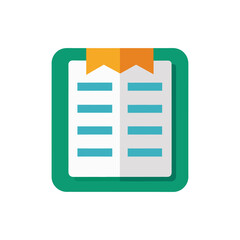Gradebook Icon isolated on transparent background