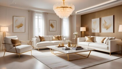 interior modern design room 3d