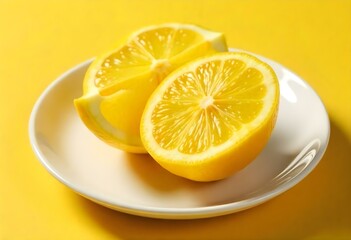 ripe lemon fruit isolated on white background