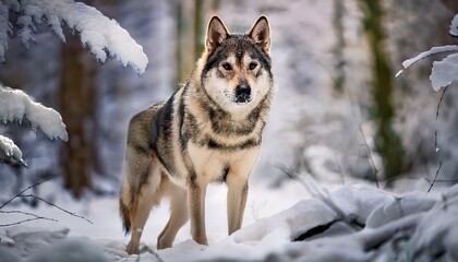 Naklejka premium siberian husky dog