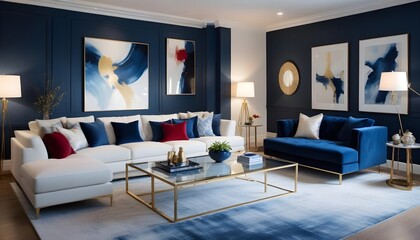 interior modern design room 3d