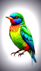Obraz premium brightly colored gouldian finch with striking feather patterns