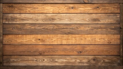 Naklejka premium Framed Horizontal Brown Wooden Plank Wall With Natural Grain and Texture Perfect Rustic Background for Text Overlays Product Mockups or Digital Displays
