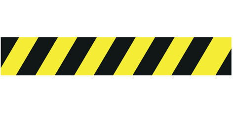  simple black and yellow security tape floor marking icon with diagonal stripes and aspect ratio vector icon