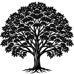 Obraz premium vector tree silhouette