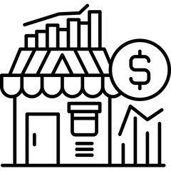 Marketing Stor Icon Vector Element