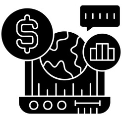 Global Marketing Icon Vector Element