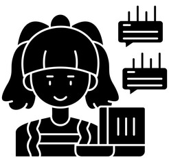 Laptop User Icon Vector Element