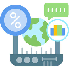 Discount Message Icon Vector Element