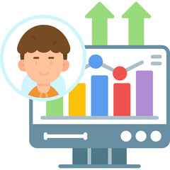 Stock Market Icon Vector Element