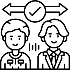 Social Distancing Icon Vector Element