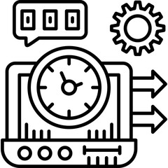 Obraz premium Time Management Icon Vector Element