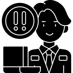 Exhausted Icon Vector Element