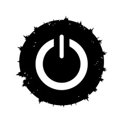 Power Button Silhouette vector illustration