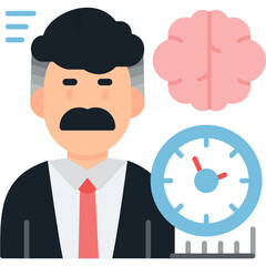 Mind Time Icon Vector Element
