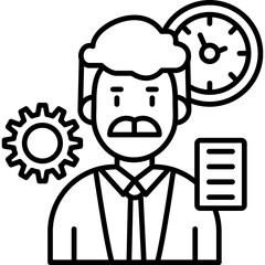 Time Management Icon Vector Element