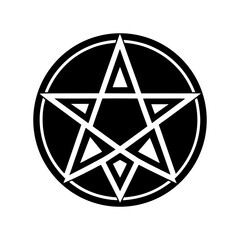 Pentagram Silhouette vector illustration