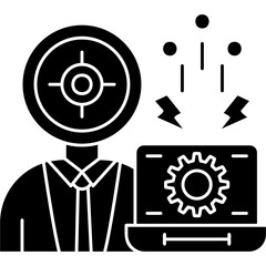 Hard Work Icon Vector Element