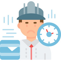 Overwork Icon Vector Element