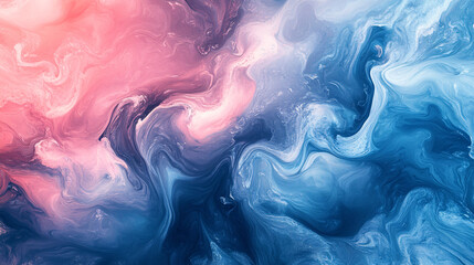 Modern artistic background in 4K resolution showcasing liquid color gradients with flowing blue and pink tones.