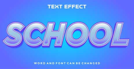 Fototapeta premium School editable text effect